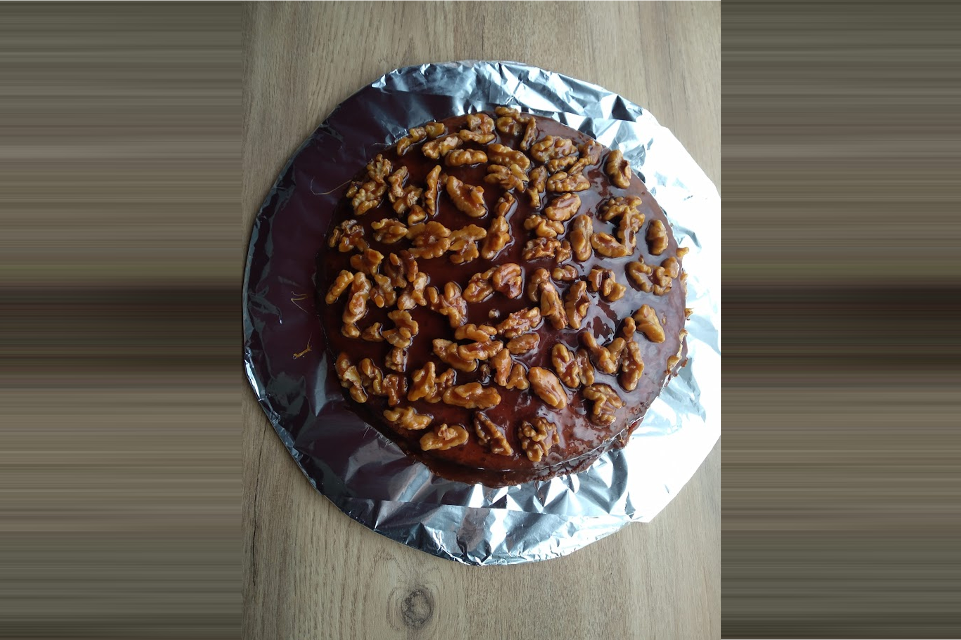 Receita de sobremesa Bolo de Caramelo e Nozes