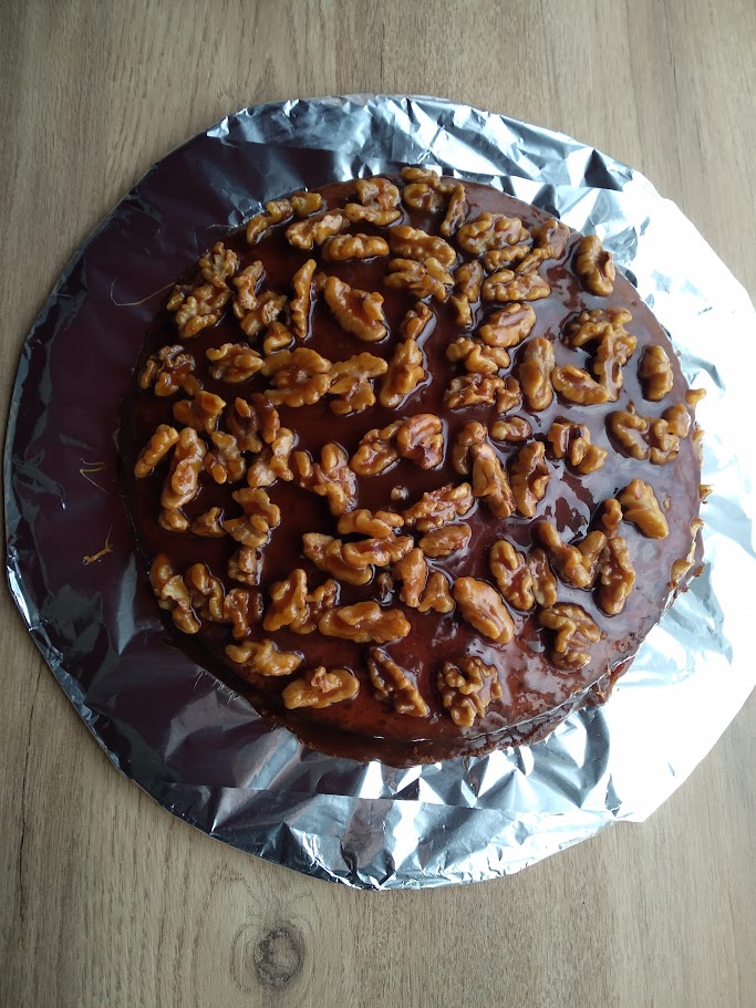 Receita de Bolo de Caramelo e Nozes